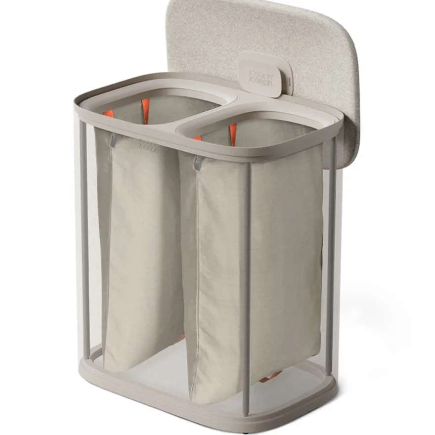 Joseph Joseph Tota 2 Twin Vasketøjskurv 90L - Pale Mushroom
