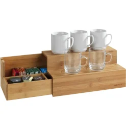 Kaffe- og Te-organizer Trappe i bambus