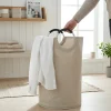 Kanvas vasketøjspose med håndtag - Beige