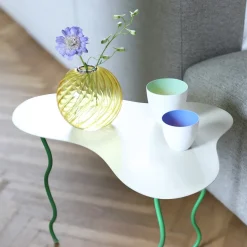 Klevering Glasvase - Spiral - Gul 13 cm