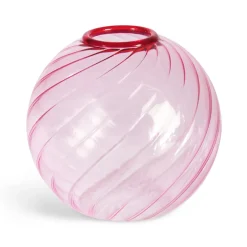 Klevering Glasvase - Spiral - Pink 9 cm