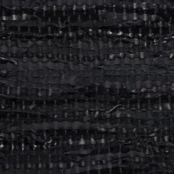 Kludetæppe i Læder. Sort. 80x200