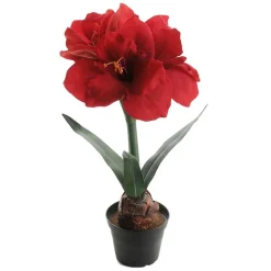 Kunstig Amaryllis i potte - 45 cm.