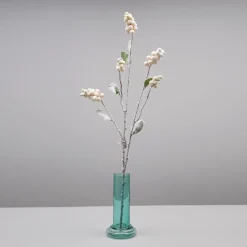 Kunstig blomst - Bærkvist med hvide bær og sne