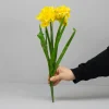 Kunstig Blomst - Buket med gule Narcissus, 43 cm