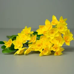 Kunstig Blomst - Buket med gule Narcissus, 43 cm