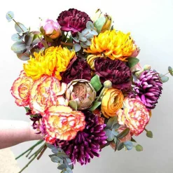 Kunstig Blomst - Chrysanthemum, 60 cm. GUL