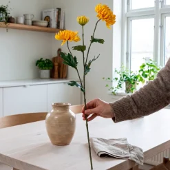 Kunstig Blomst - Chrysanthemum, 60 cm. GUL