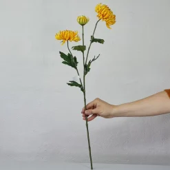 Kunstig Blomst - Chrysanthemum, 60 cm. GUL