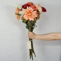 Kunstig Blomst - Chrysanthemum, 60 cm. HVID