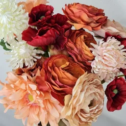 Kunstig Blomst - Chrysanthemum, 60 cm. HVID