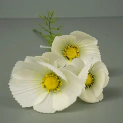 Kunstig Blomst - Cosmos, 60 cm. HVID