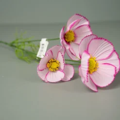 Kunstig Blomst - Cosmos, 60 cm. LYSERØD