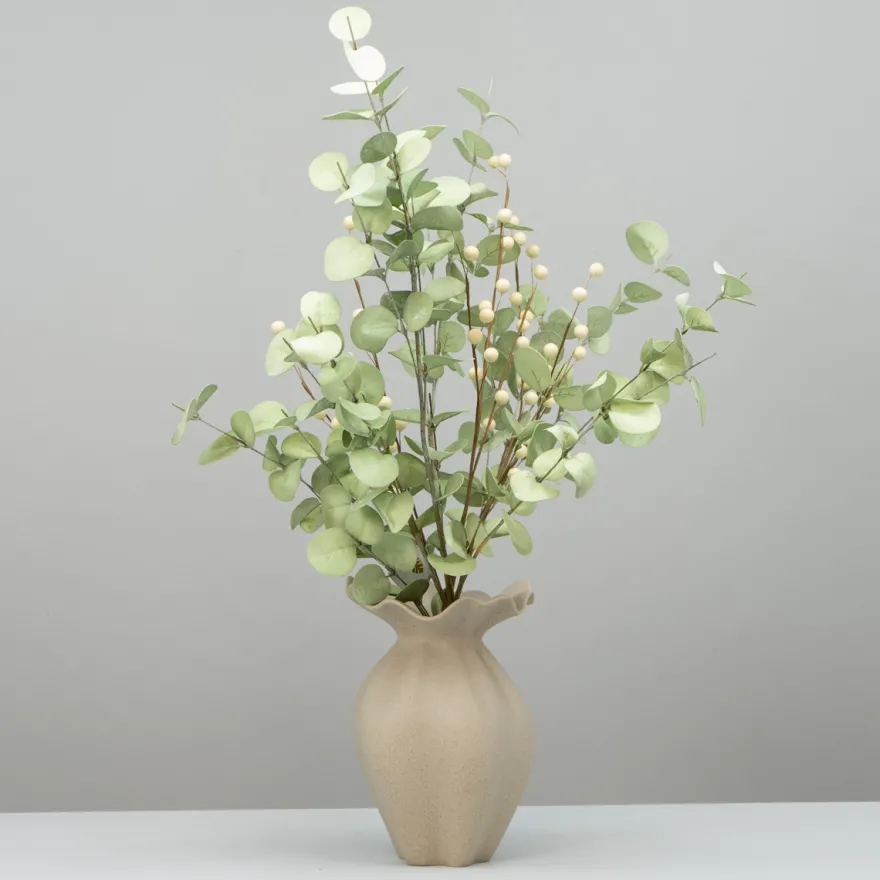 Kunstig blomst fra Bungalow - Ilix Berry Branch - Off-white