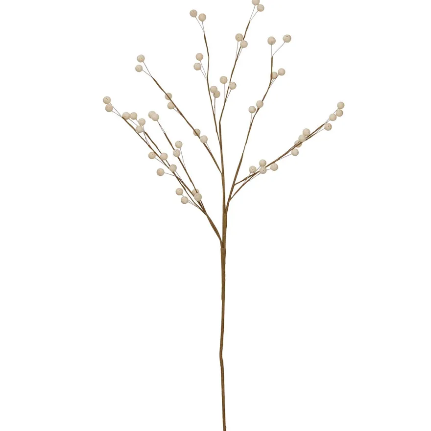 Kunstig blomst fra Bungalow - Ilix Berry Branch - Off-white