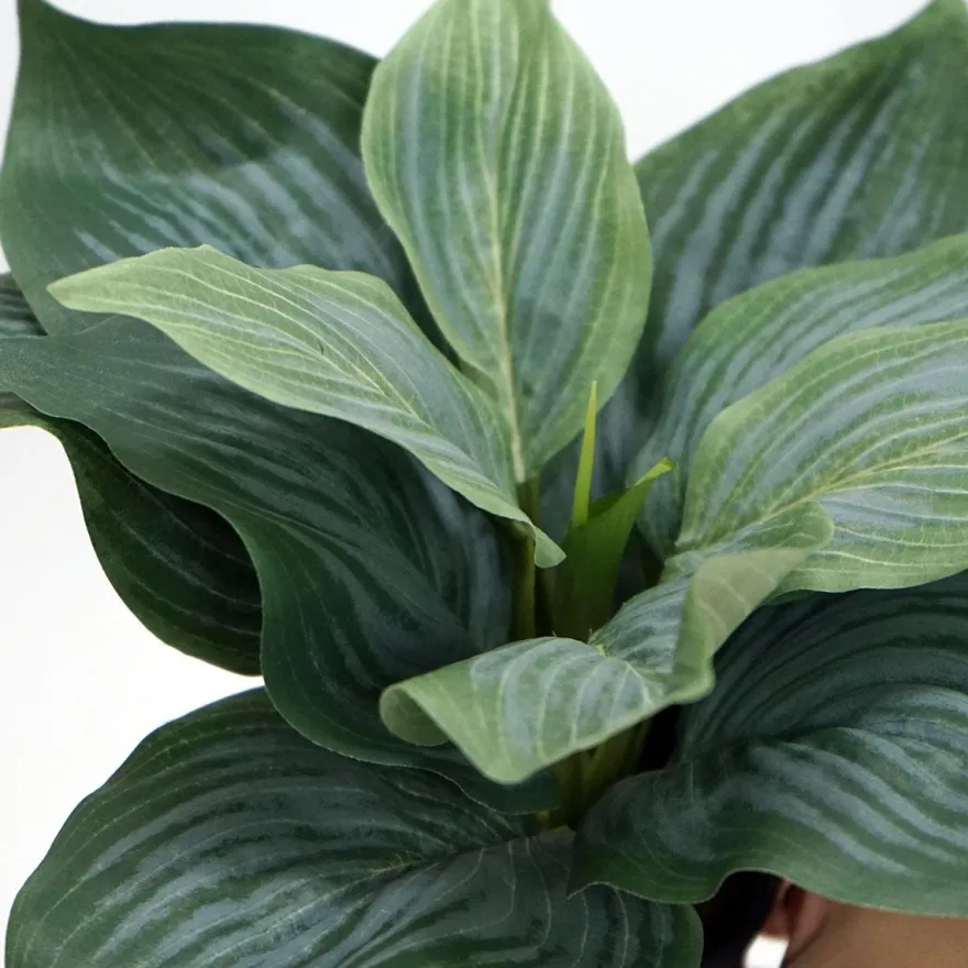 Kunstig Blomst - Hosta, grøn 20 cm.