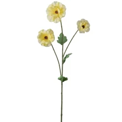 Kunstig Blomst - Japansk Ranunkel, 62 cm. GUL