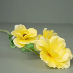Kunstig Blomst - Japansk Ranunkel, 62 cm. GUL