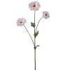 Kunstig Blomst - Japansk Ranunkel, 62 cm. LYSERØD