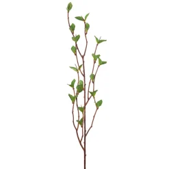 Kunstig Blomst - Kvist med birkeblade i forårsfarver. 50 cm