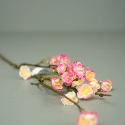 Kunstig Blomst - Kvist med lyserøde blomster, 50 cm