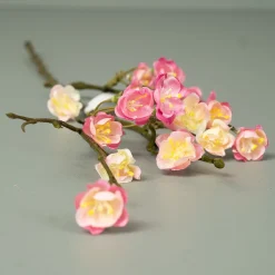 Kunstig Blomst - Kvist med lyserøde blomster, 50 cm