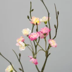 Kunstig Blomst - Kvist med lyserøde blomster, 50 cm