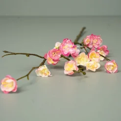 Kunstig Blomst - Kvist med lyserøde blomster, 50 cm