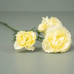Kunstig Blomst - Nellike, 65 cm. HVID