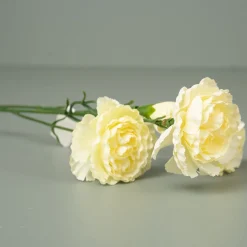 Kunstig Blomst - Nellike, 65 cm. HVID