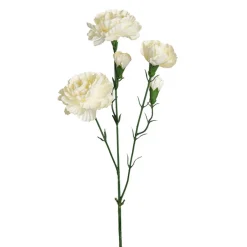 Kunstig Blomst - Nellike, 65 cm. HVID