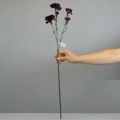 Kunstig Blomst - Nellike, 65 cm. VINRØD