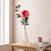 Kunstig Blomst - Pæon med to blomsterhoveder, Pink, 65 cm