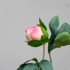 Kunstig Blomst - Pæon med to blomsterhoveder, Pink, 65 cm