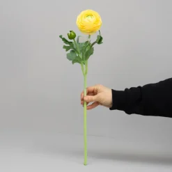 Kunstig Blomst - Ranunkel, 50 cm. GUL