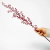 Kunstig Bærgren med røde bær, 70 cm