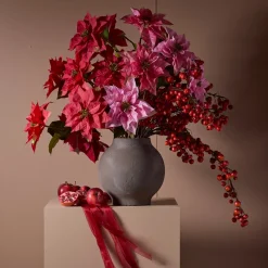Kunstig Gren med Æbler - 65 cm.