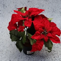 Kunstig julestjerne, rød 23 cm.