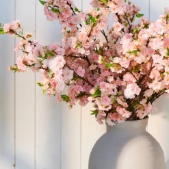 Kunstig plante - Kirsebær kvist, 60 cm. rosa