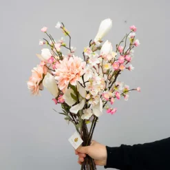 Kunstig plante - Kirsebær kvist, 60 cm. rosa
