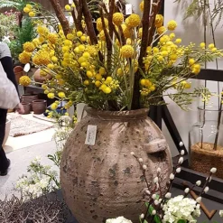 Kunstig plante - Trommestikker 60 cm. gul