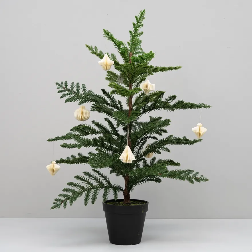 Kunstig stuegran i krukke - H60 cm
