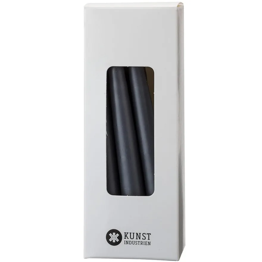 Kunstindustrien Juletræslys 12 cm. - Charcoal Grey Ø13mm