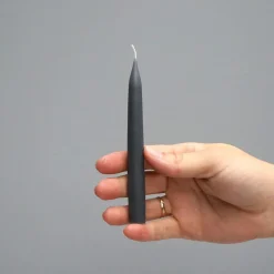 Kunstindustrien Juletræslys 12 cm. - Charcoal Grey Ø13mm