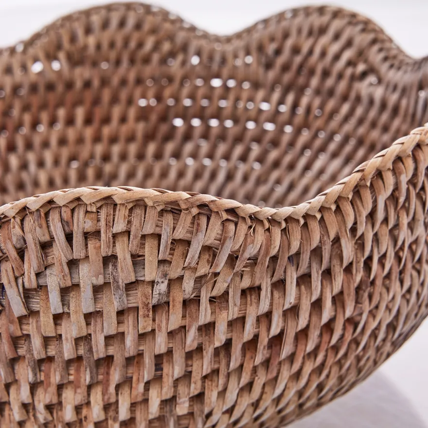 Lene Bjerre Norah Brødkurv i Rattan - 24x10 cm, Natur