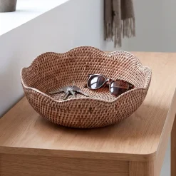 Lene Bjerre Norah Brødkurv i Rattan - Natur (Ø30 cm)