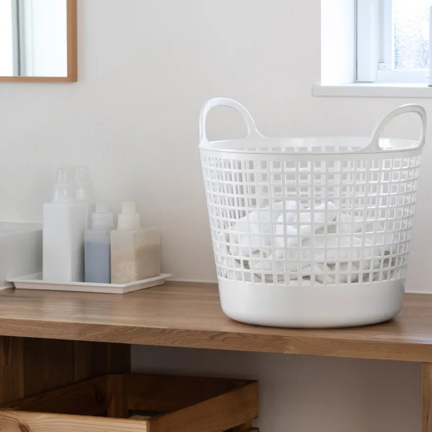 Like-It - Regitze opbevaringskurv i Grå plast - RUND