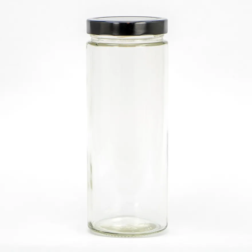 Little Pots Muscadin glaskrukke med sort låg - 1062 ml.