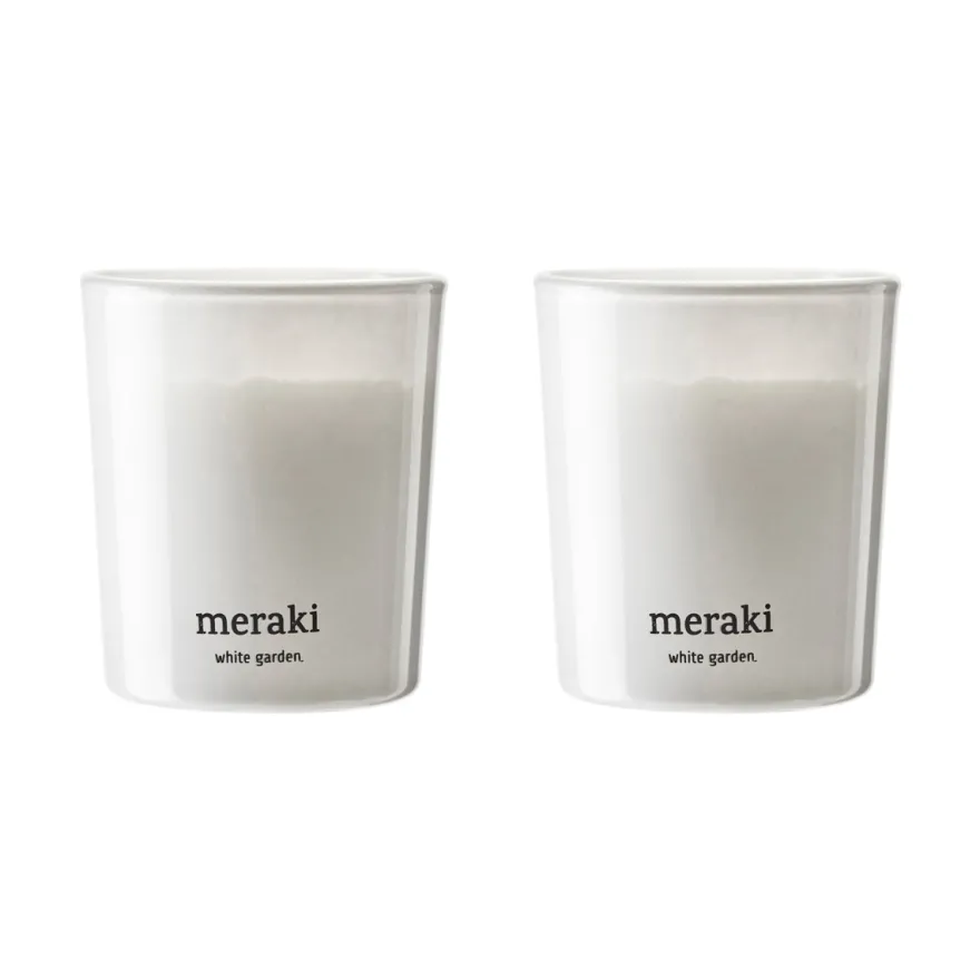 Meraki - Duftlys, 2pak. - White Garden