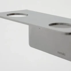 Meraki flaskeholder til 2 flasker, børstet sølv
